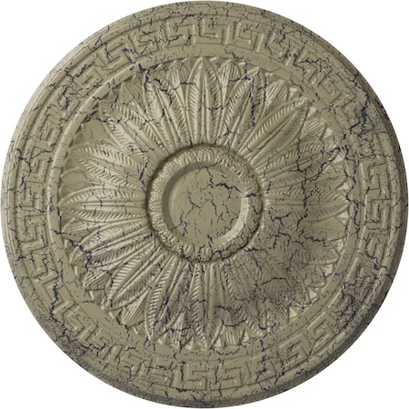 Ekena Millwork Randee Ceiling Medallion (Fits Canopies up to 3 7/8"), 20"OD x 1 3/8"P, Castle Stone Crackle CM20HACSC